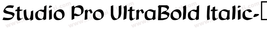 Studio Pro UltraBold Italic字体转换